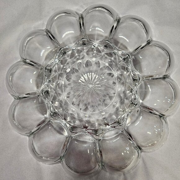 Vintage Clear Anchor Hocking Egg Platter Deviled Egg Plate Excellent Condition - Picture 8 of 8